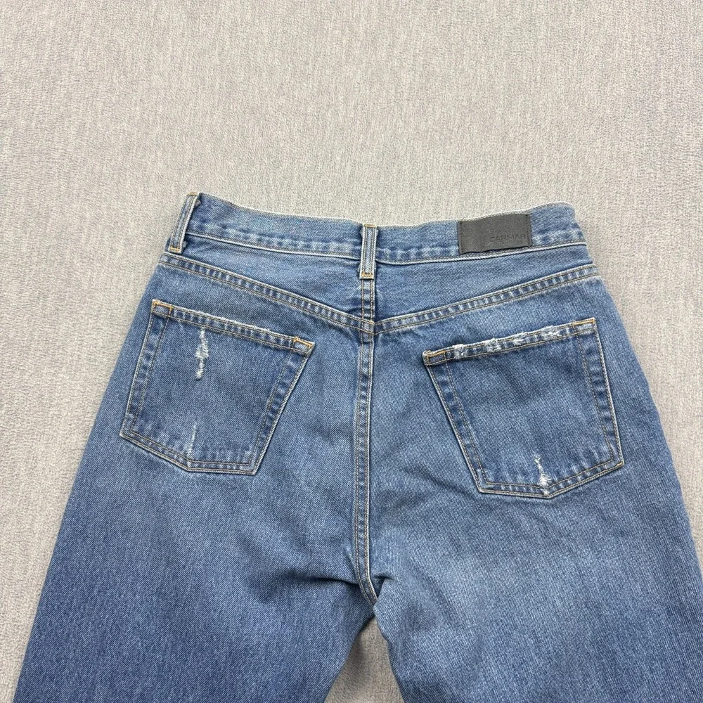 Carmar Emelia Jackson Jeans Womens 28 Blue Button Fly Distressed Raw Hem Pants